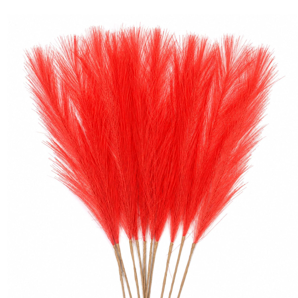30 Pcs Pampas Grass Stems 21.7 Inches Fake Pampas Grass Artificial Flower Vase Filler for Boho Home Wedding Living Room Bathroom Wall Party Decor (Purple)
