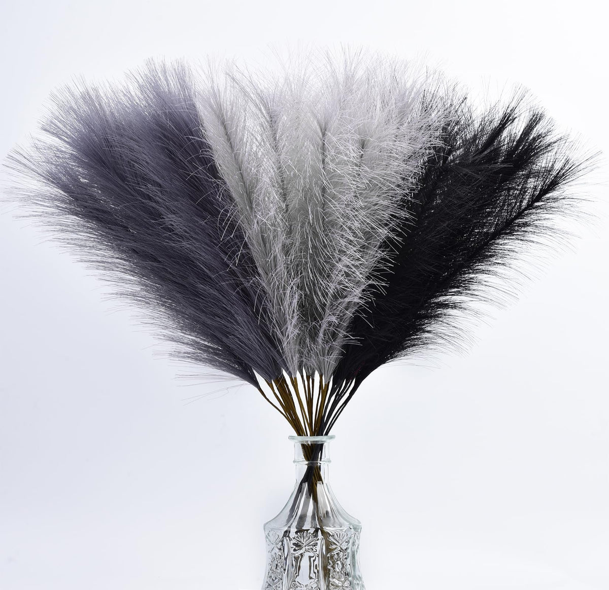 LSKYTOP Green Pampas Grass Decor,23Inch 12pcs Faux Pampas Grass Bouquets Artificial Pampas Fake Pampas Flower for Home Living Room Bedroom Vase Decor
