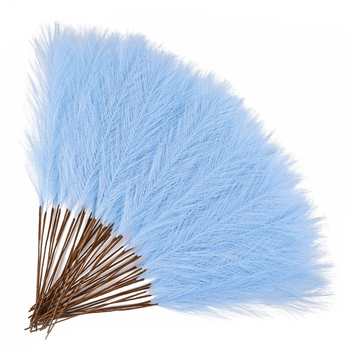 50pcs Black Pampas Grass 21.6 Inch Non-Shedding Faux Pampas for Gothic Home, Moody Boho, Halloween and Modern Wedding Decor