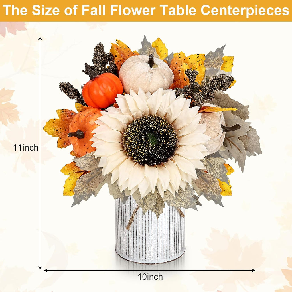 Fall Decor Flower Table Centerpieces, Set of 6 Pre-Made