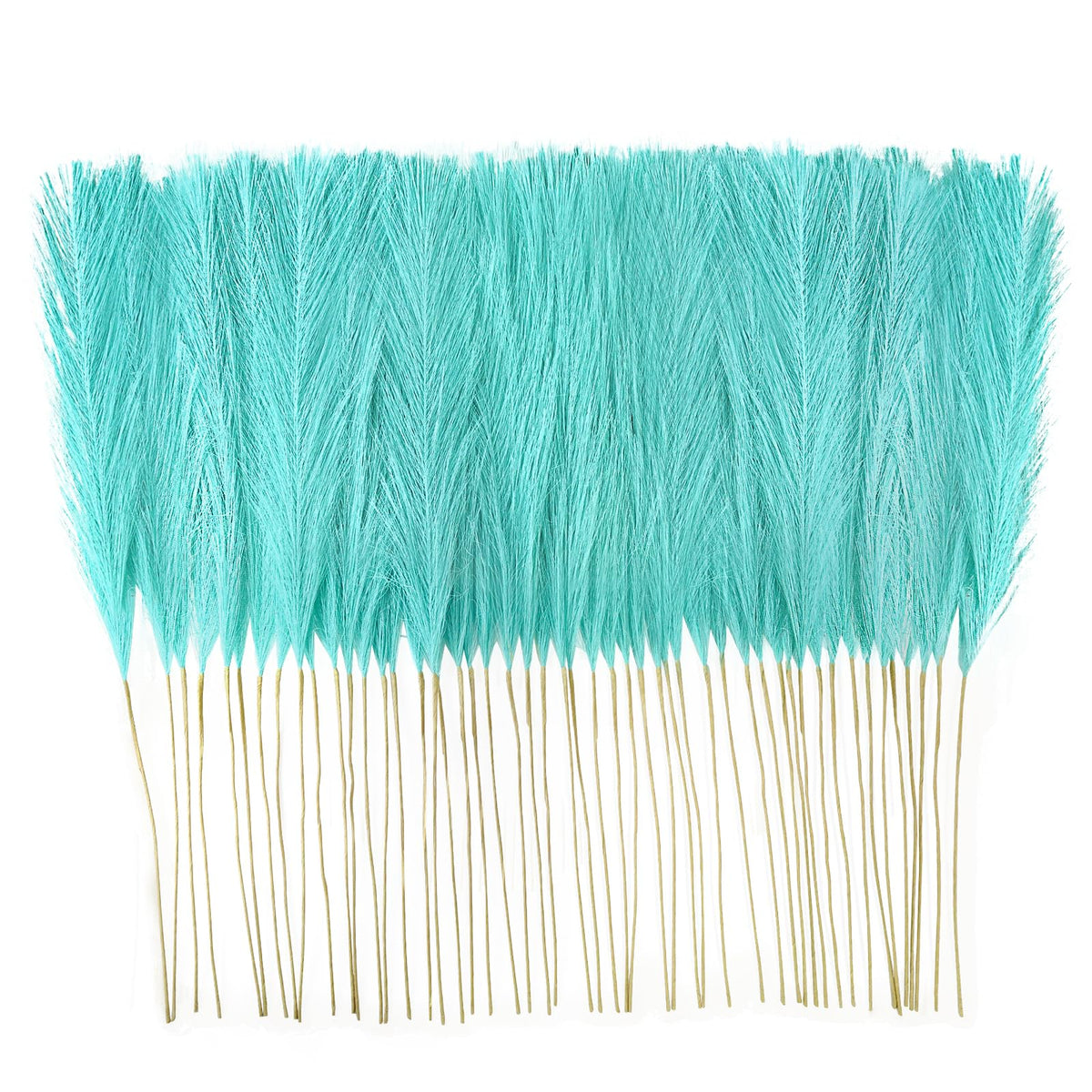obbsie 50PCS Burnt Orange Faux Pampas Grass Decor, 21.6" Fluffy Vase Filler