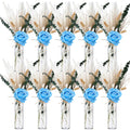 Qinyoung 10 Set Dried Pampas Grass Table Centerpiece for Wedding, Champagne