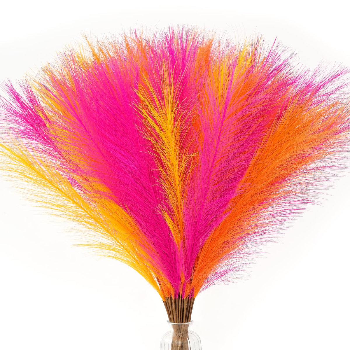 Serwalin 60PCS 17.7" Pink Pampas Grass Boho Feathers Decor for Home Decor