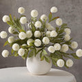 6Pcs 27"Artificial Fall Pompon Mum Stems Silk Flower for Vase Decor(Orange)
