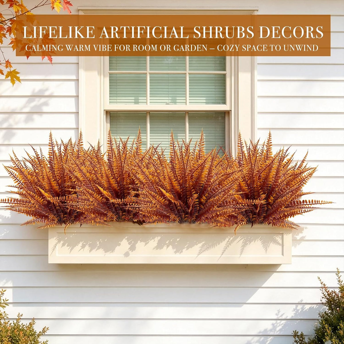 TURNMEON 20 Bundles Artificial Fall Flowers for Outdoors Fall Decorations
