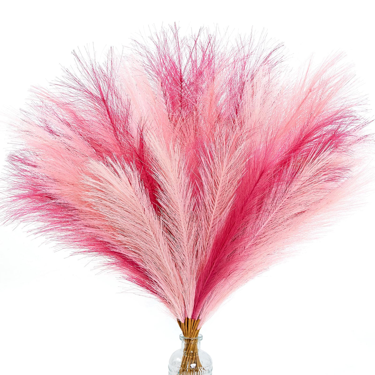 Alecono 30pcs Pampas Grass 17in, Pink Pampas Grass Decor for Home Decoration