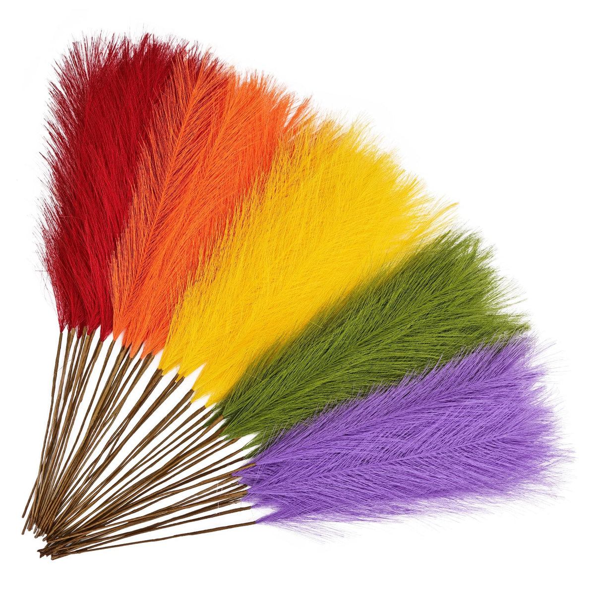 50pcs Black Pampas Grass 21.6 Inch Non-Shedding Faux Pampas for Gothic Home, Moody Boho, Halloween and Modern Wedding Decor