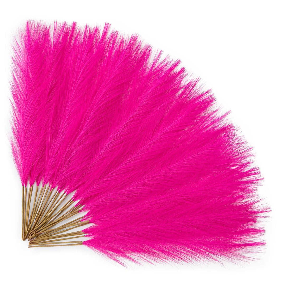 Alecono 30pcs Pampas Grass 17in, Pink Pampas Grass Decor for Home Decoration