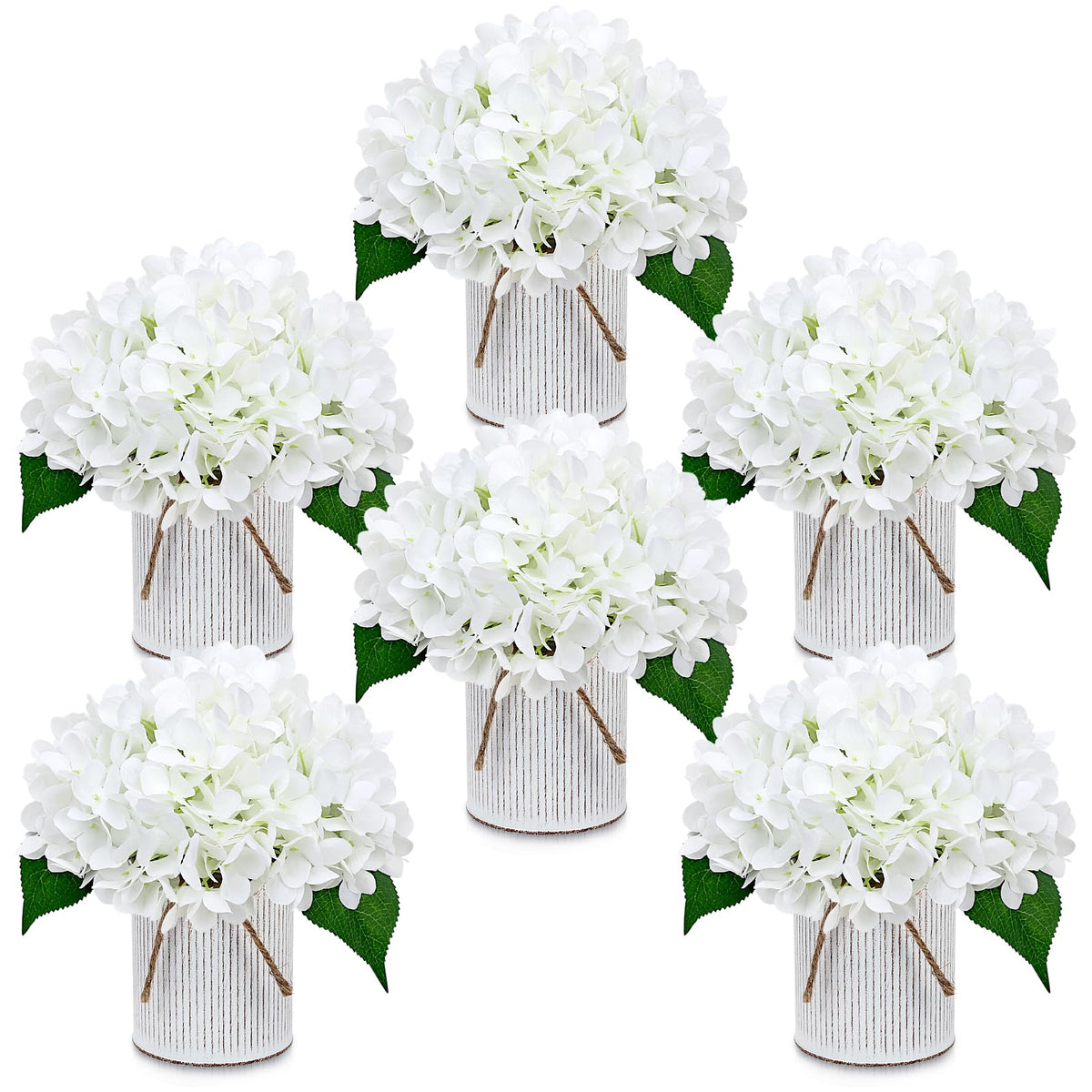 Deep Pink Flower Table Centerpieces - Set of 6