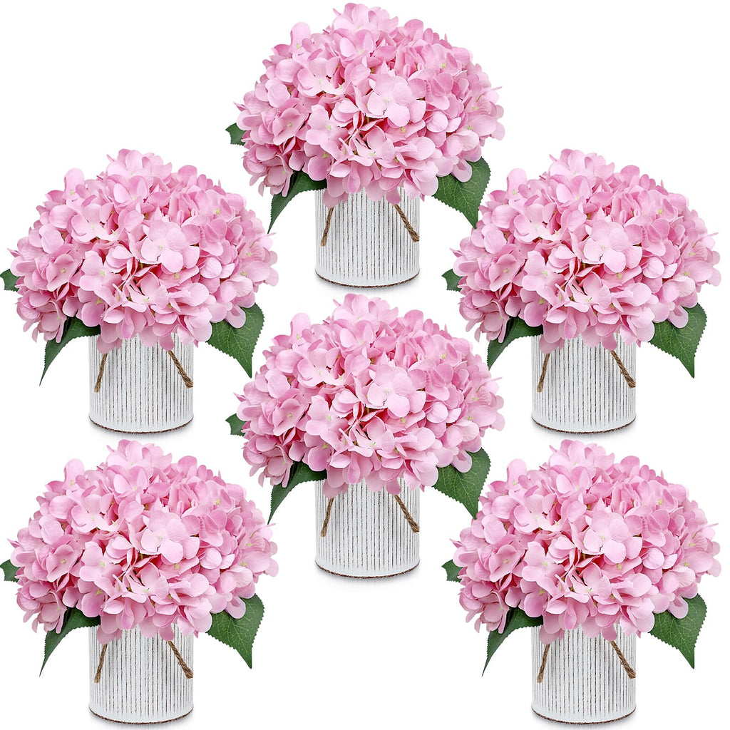 Deep Pink Flower Table Centerpieces - Set of 6