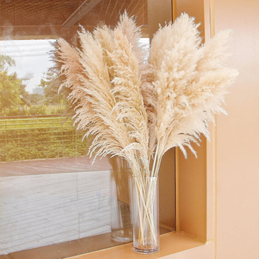 40" inch 40 Stems Natural Pampas Grass Decor Tall, pompas Grass, Tall Pampas Grass for Wedding, Party, Farmhouse, Boho Home Decor