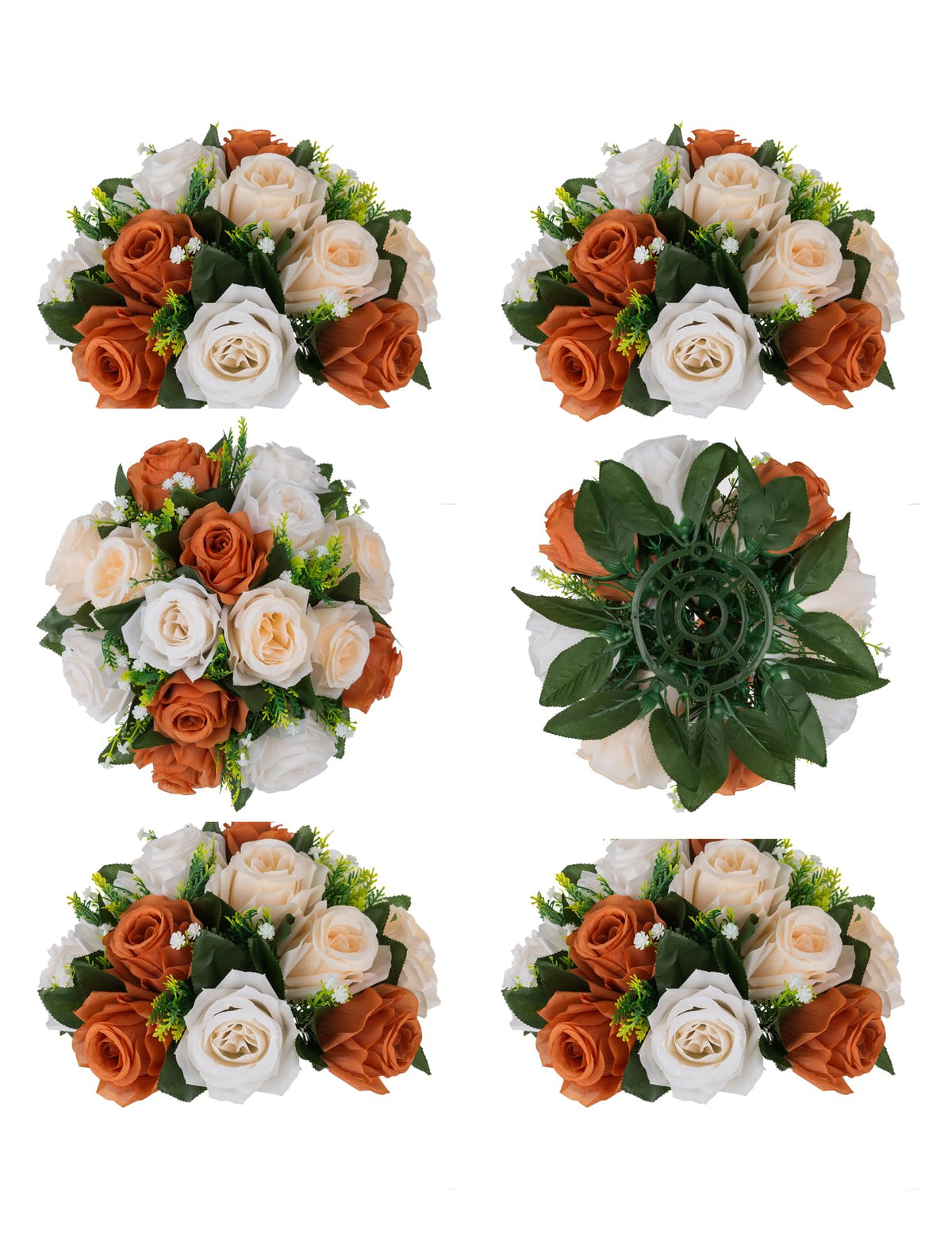 BLOSMON Dusty Pink Flower Centerpieces for Wedding: 10 Pcs, Faux Roses