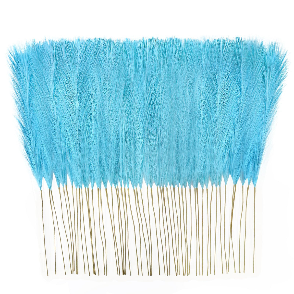 obbsie 50PCS Burnt Orange Faux Pampas Grass Decor, 21.6" Fluffy Vase Filler