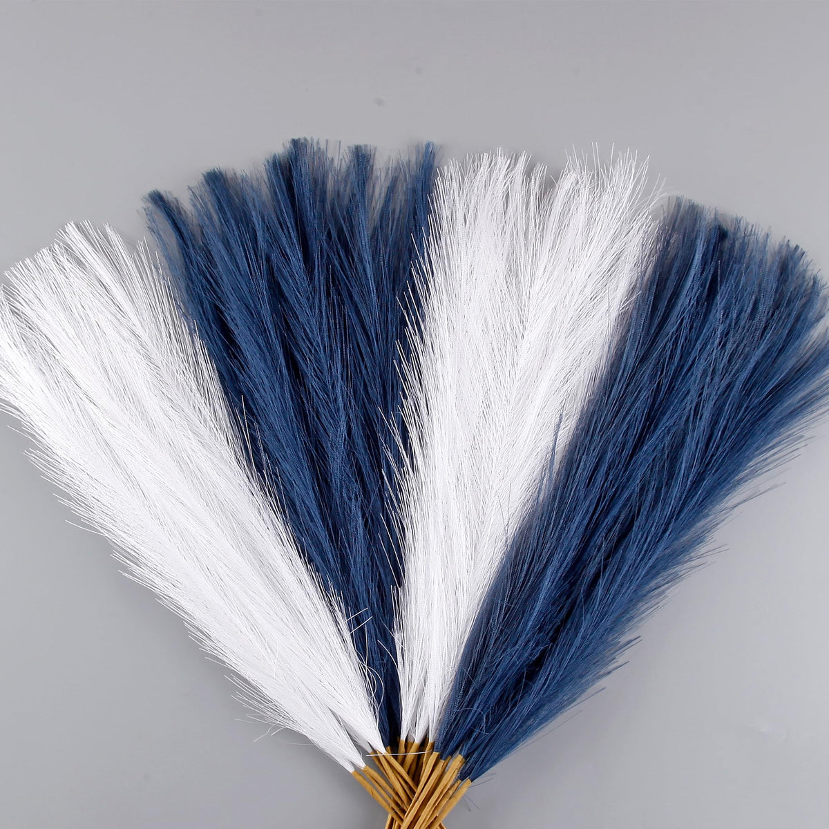 30PCS Dark Brown Faux Pampas Grass 17" for Vase Filler