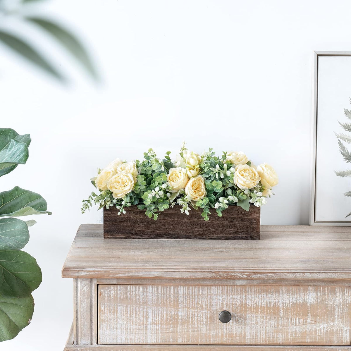 Dahey Artificial Flowers Farmhouse Centerpieces for Coffee Table Decor