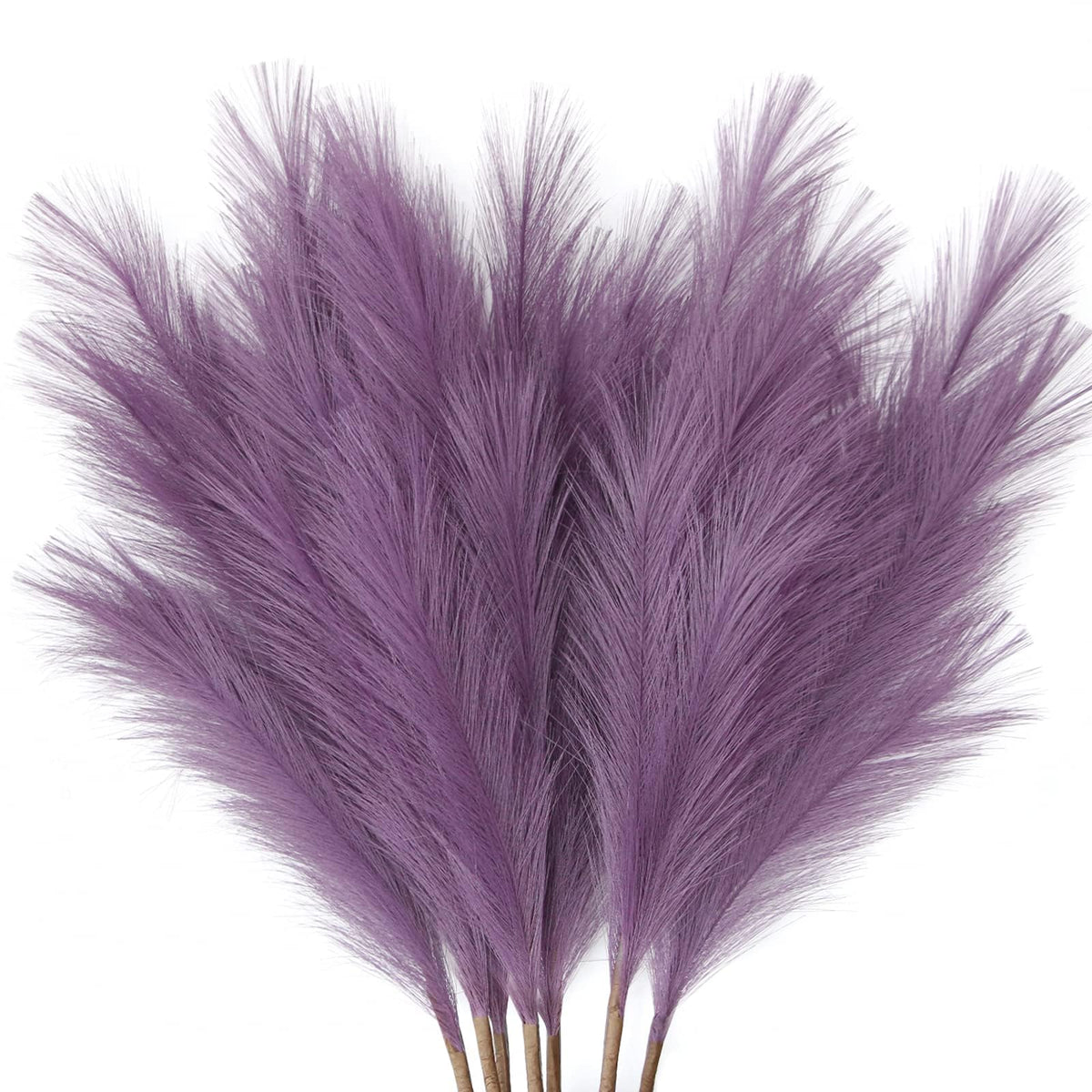 ZIFTY Faux Pampas Grass Decor 38" 7PCS Handmade Boho Decor Ombre Beige