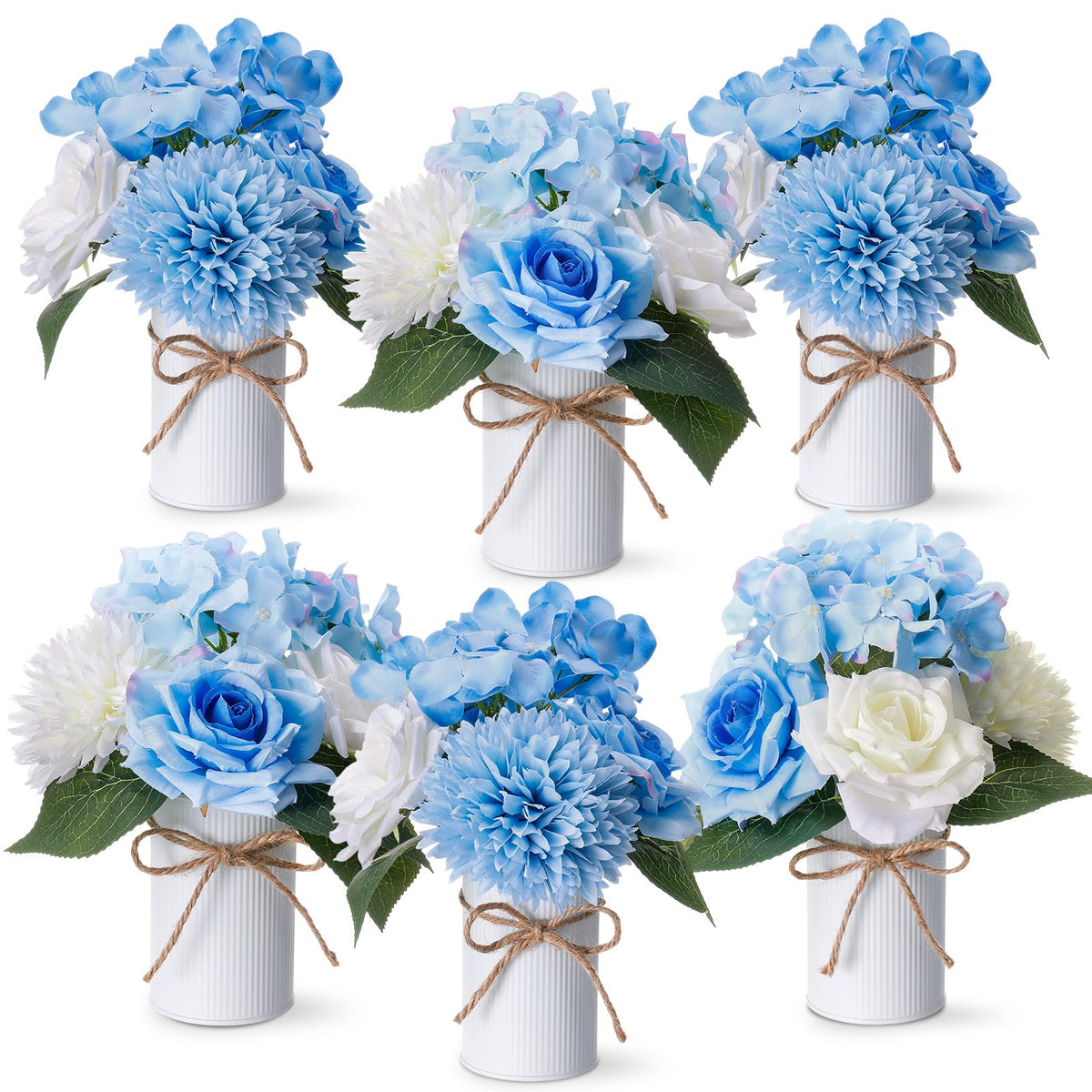 Zeyune 6 Set Artificial Centerpiece, Purple,White, Stylish Style