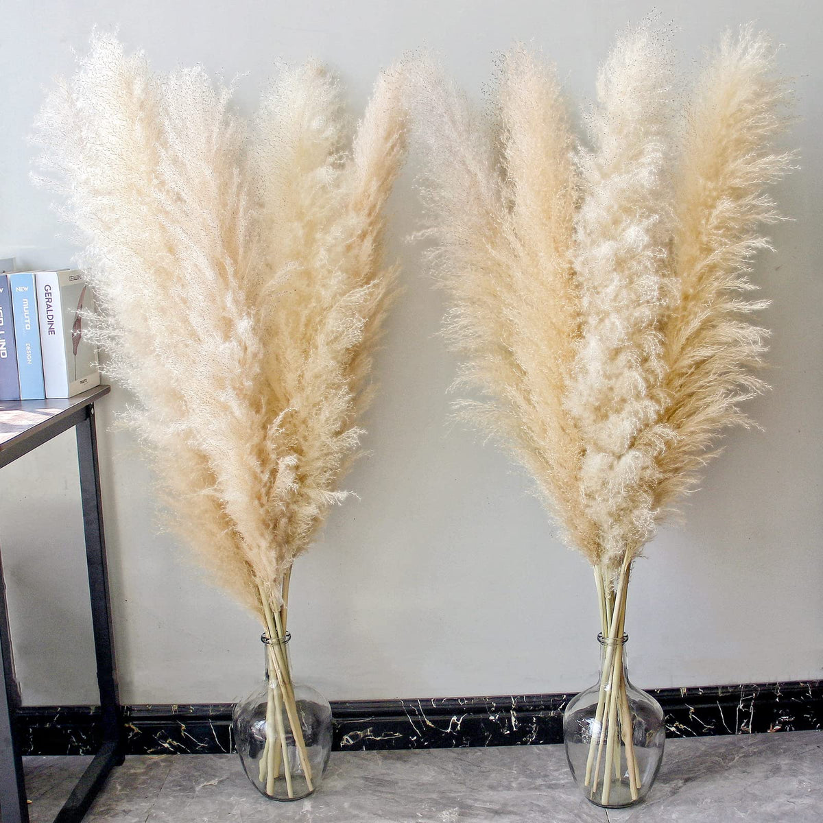 Natural Pampas Grass Decor Tall, Pompas Grass, Tall Pampas Grass for Weddingm, Farmhouse, Boho Home Decor (Brown)