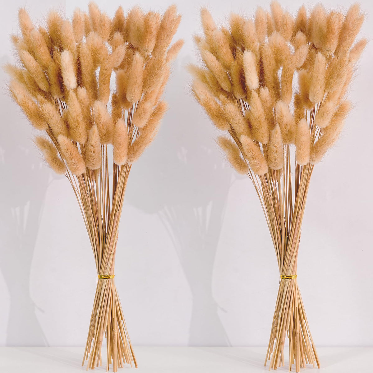 120 PCS White Dried Pampas Grass Decor, 17-inch Pompas Floral, Dry Flowers for Decoration, Pampas Grass in Bulk Tall, White Bunny Tails Dried Flowers for Boho Wedding