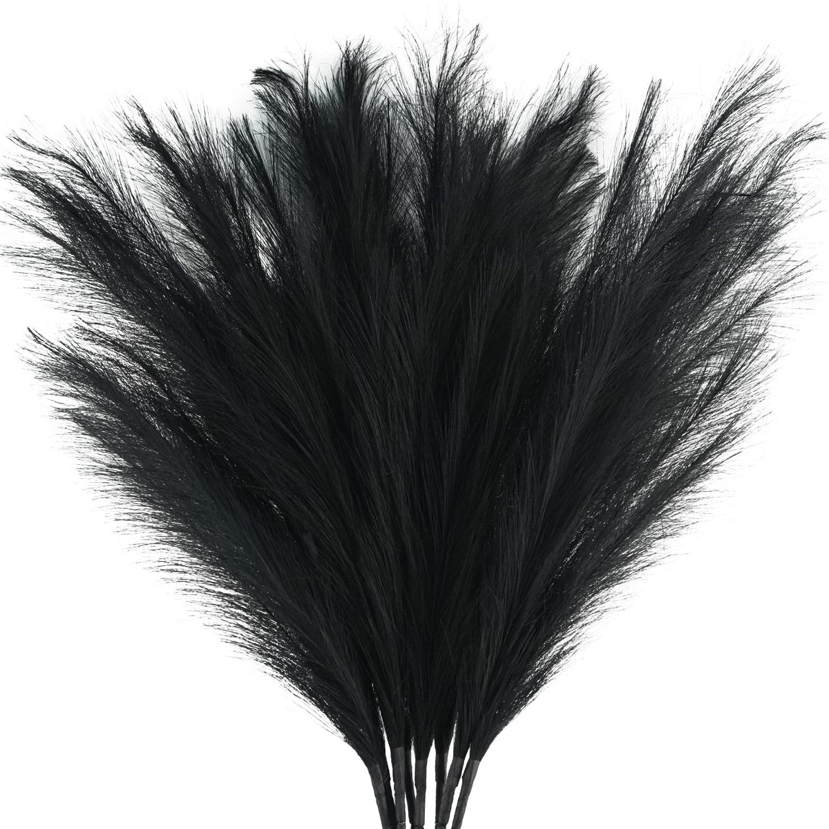 obbsie 50PCS Burnt Orange Faux Pampas Grass Decor, 21.6" Fluffy Vase Filler