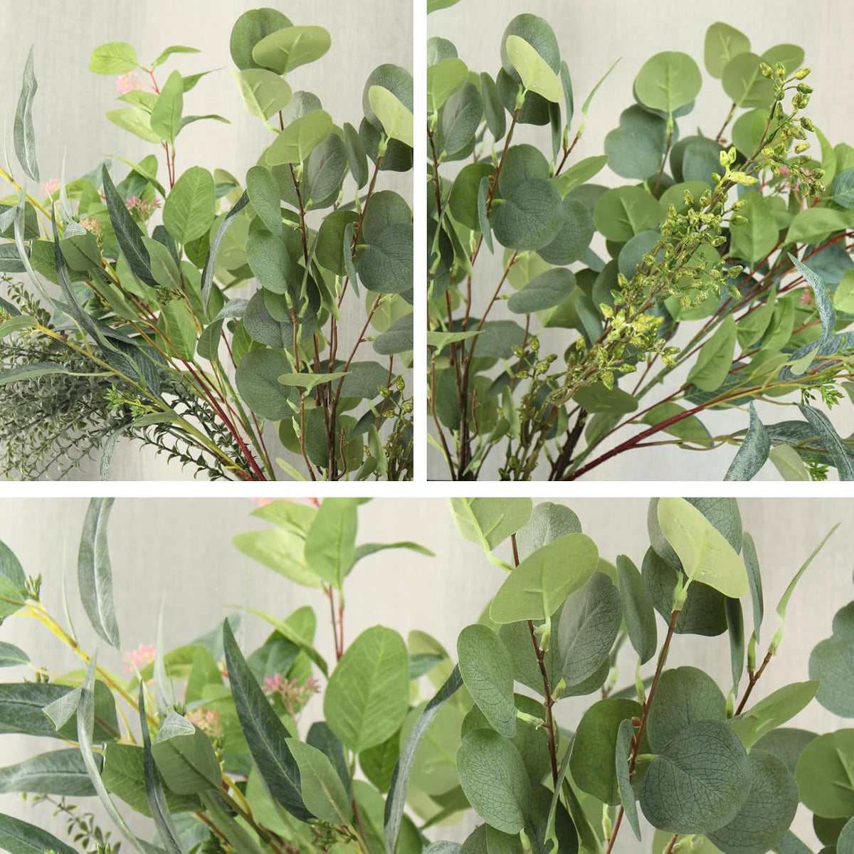 Large Eucalyptus Centerpieces for Table Decor, Artificial Greenery Stems