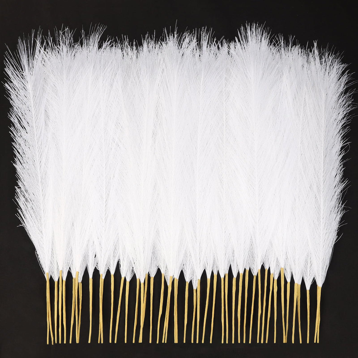 30pcs Pampas Grass Decor,21" Artificial Pompous Grass Bulk,Small Vase Filler Pompas Grass for Home Wedding Living Room Wall Party Decoration (Beige,Light Brown, 21 Inch 30 Pcs)