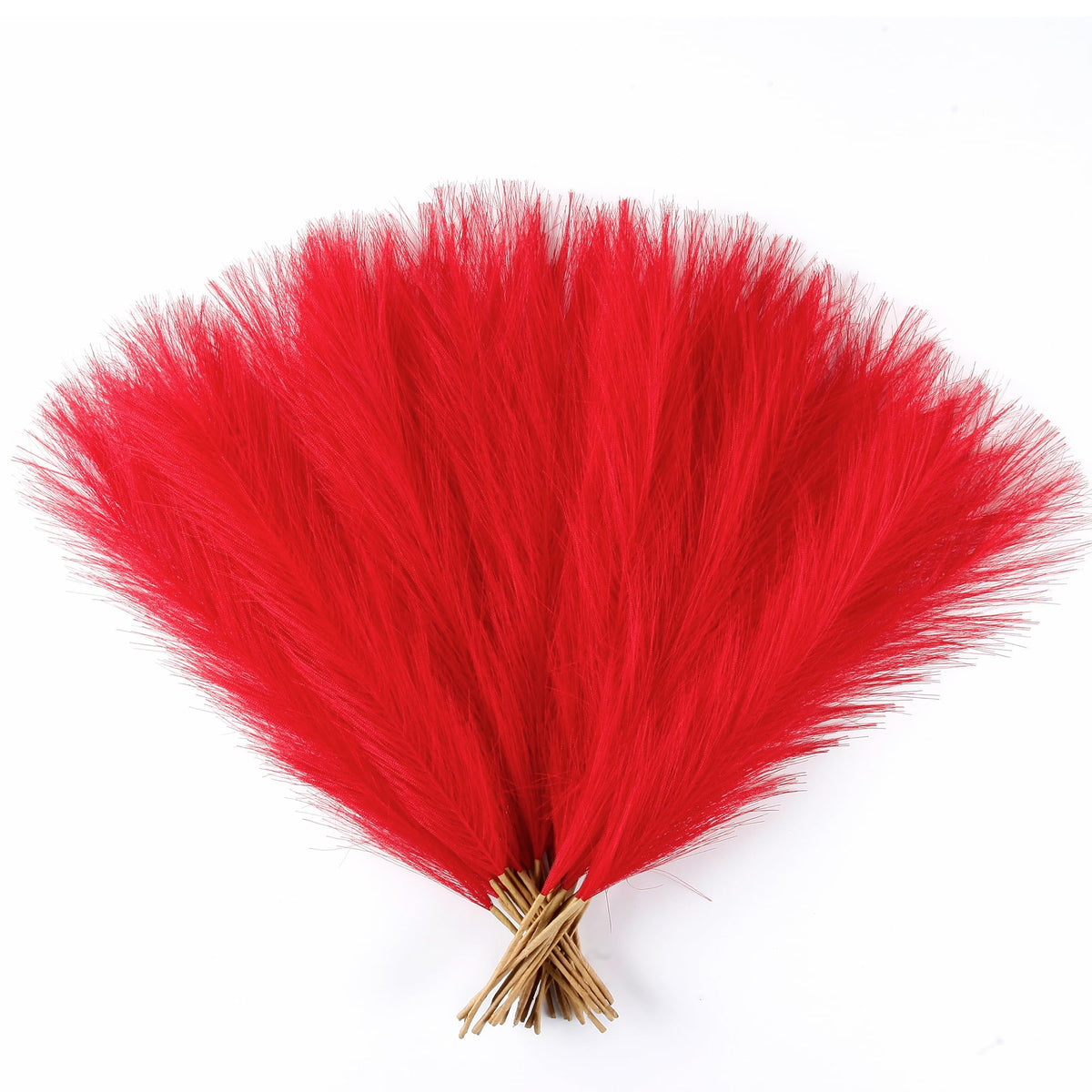 30PCS Dark Brown Faux Pampas Grass 17" for Vase Filler