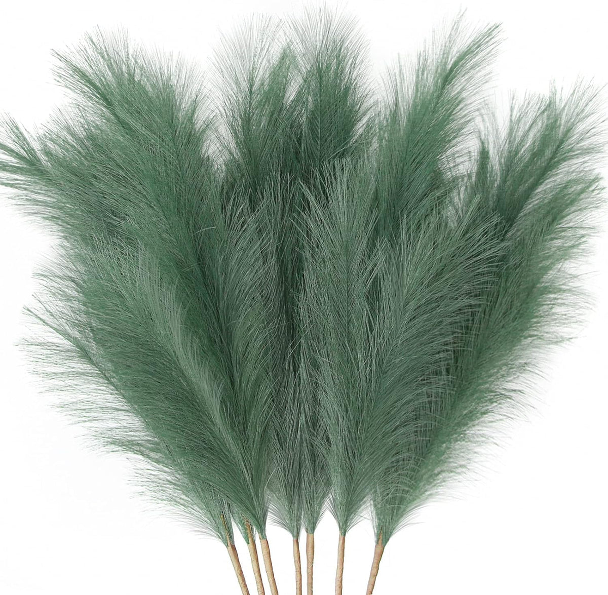 ZIFTY Faux Pampas Grass Decor 17" 6Pcs Handmade Flower Boho Decor Beige