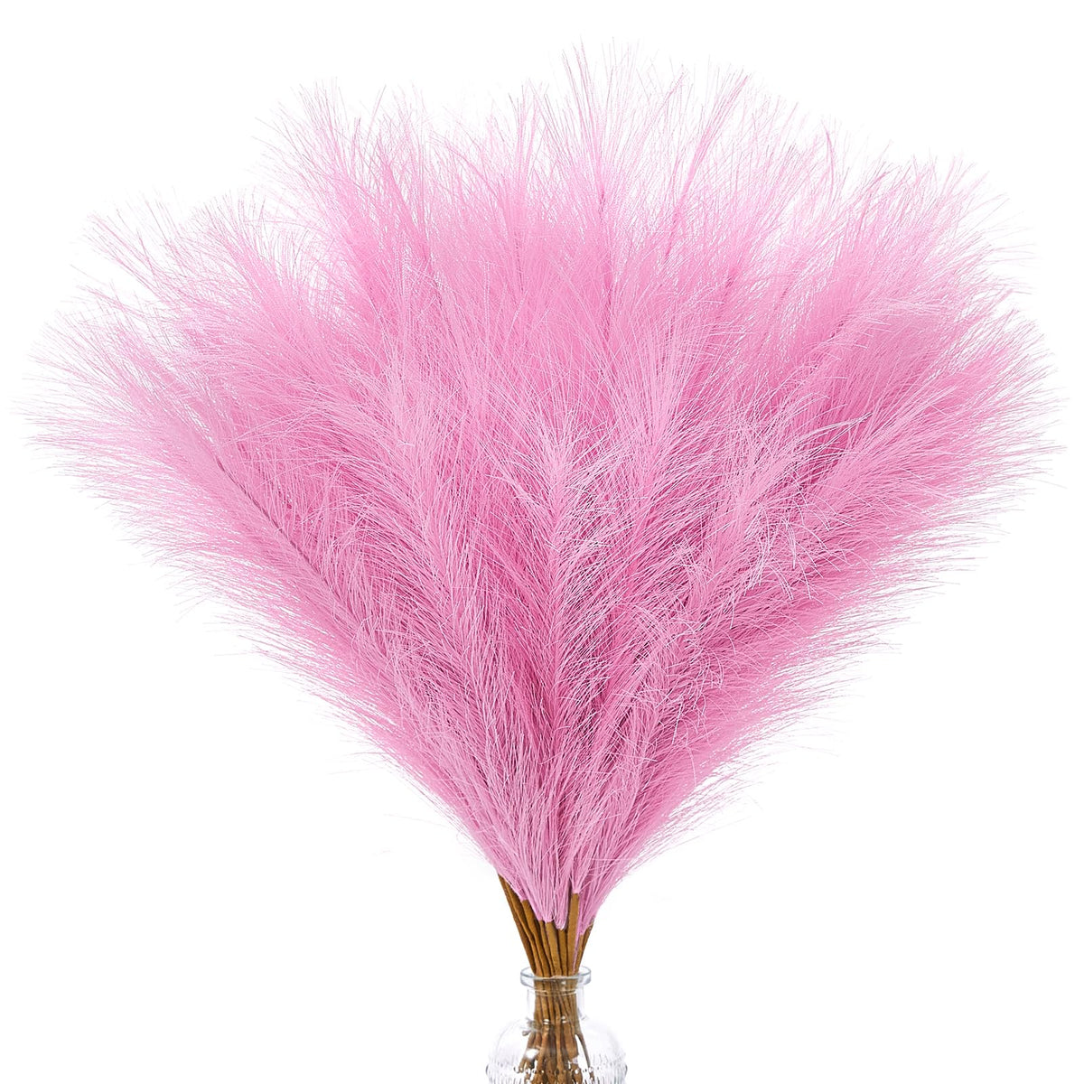 Alecono 30pcs Pampas Grass 17in, Pink Pampas Grass Decor for Home Decoration