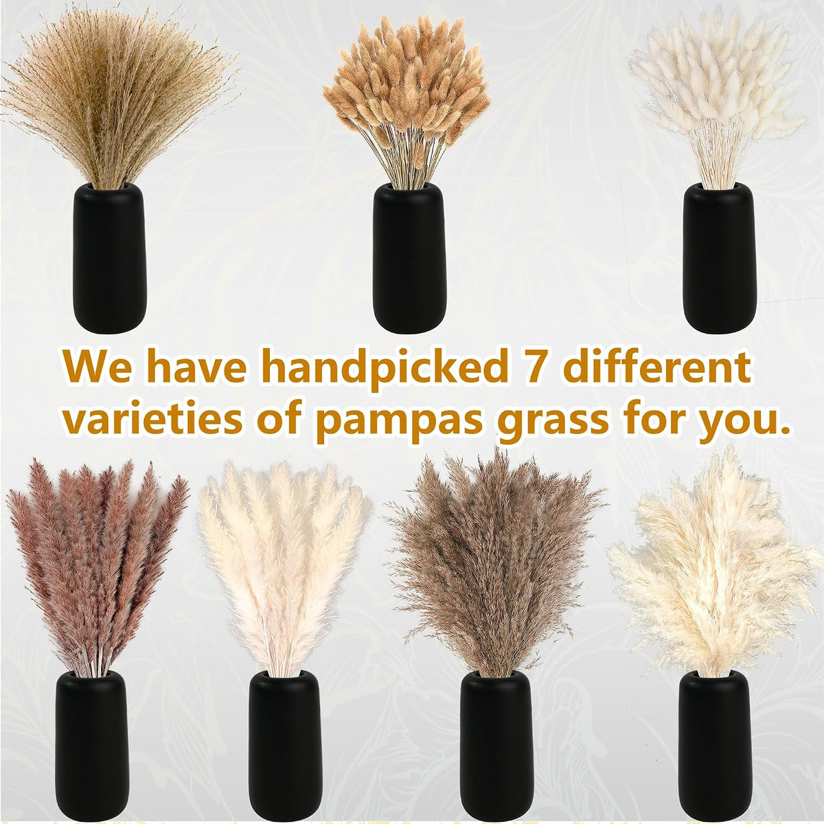 300 PCS Dried Pampas Grass Decor, Dried Flower Bouquets for Wedding, Home, Centerpiece Table, Modern Home, Western Living Room, Nurserie, Nursery, Boho Room, Beach, Women Office, and Boho Decor