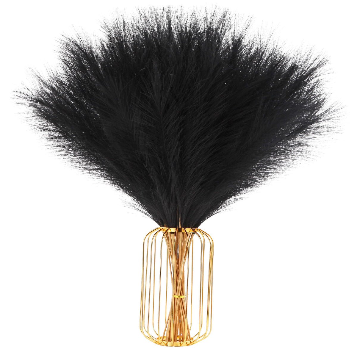 30PCS Dark Brown Faux Pampas Grass 17" for Vase Filler