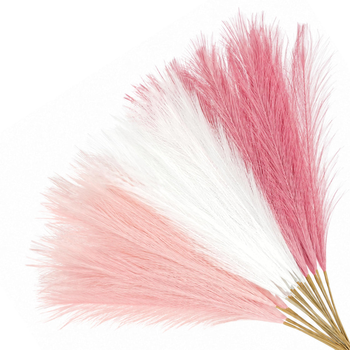 30Pcs Black Pampas Grass Decor, 22'' Fluffy Faux Pampas Grass Branches for Vase Fillers, Short Artificial Pompous Feathers for Home Room Centerpieces Wedding Gothic Decor