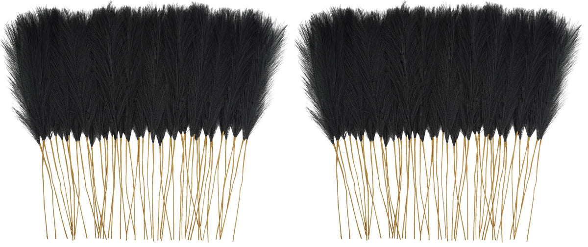 obbsie 50PCS Burnt Orange Faux Pampas Grass Decor, 21.6" Fluffy Vase Filler