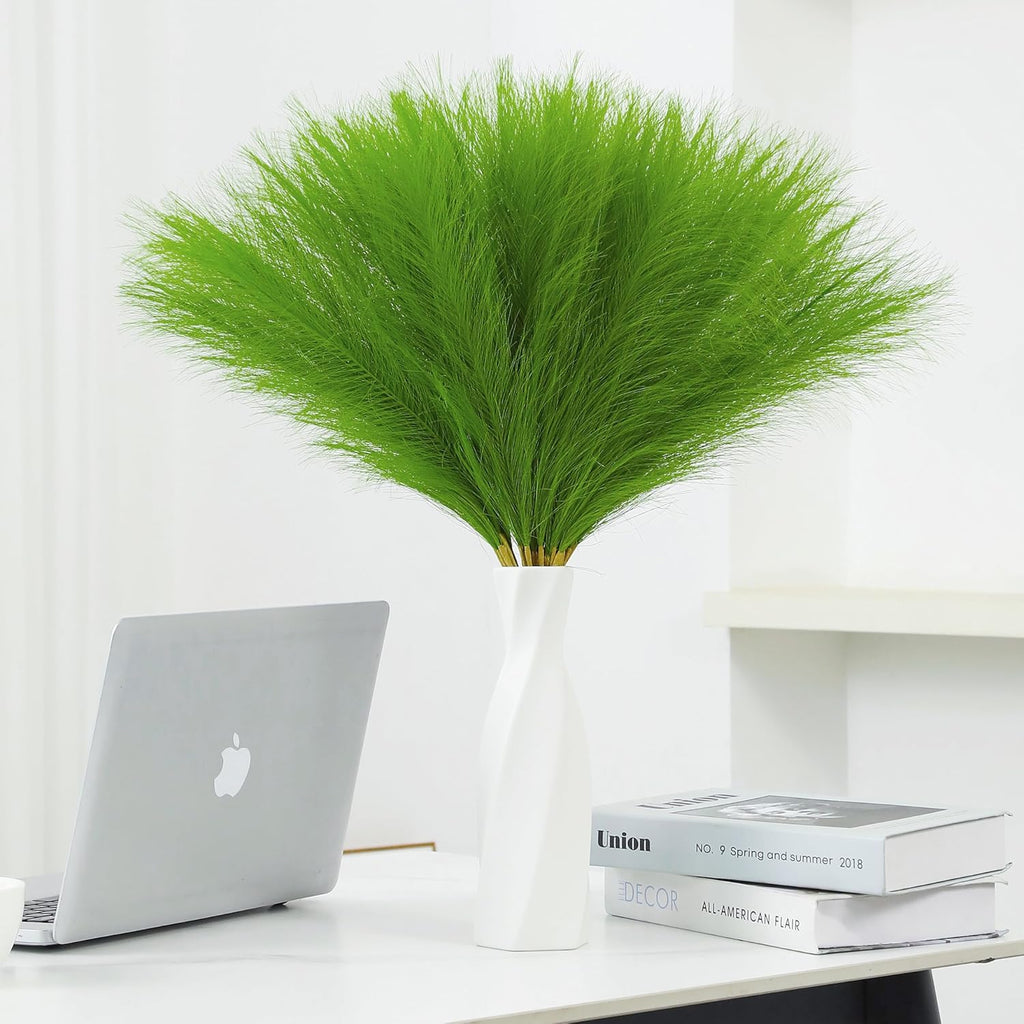 30pcs 22" White Pampas Grass Faux Pampas Grass Decor for Table Vase