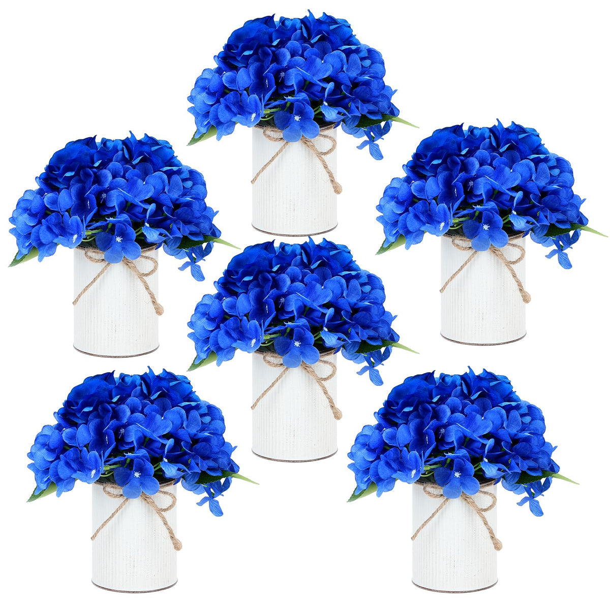Deep Pink Flower Table Centerpieces - Set of 6