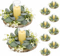 Alphatool 10Set Eucalyptus Wedding Centerpieces for Tables with Wood Slices