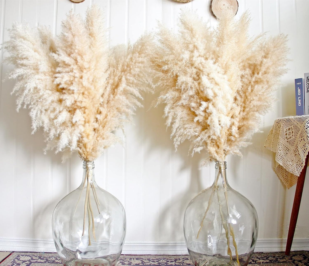 20pcs 40'' Pampas Grass Tall Decor - Pompas Floral, Tall Pampas Grass for Floor Vases, Living Room Floor, Floor Plants, Plumas para, and Grass Wall Decor