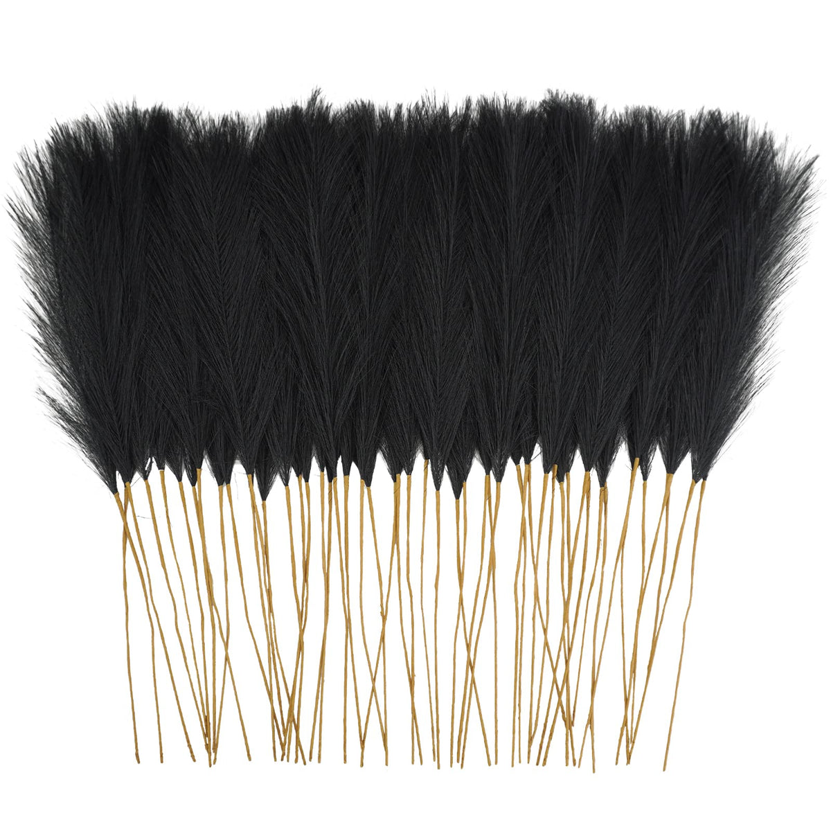 obbsie 50PCS Burnt Orange Faux Pampas Grass Decor, 21.6" Fluffy Vase Filler