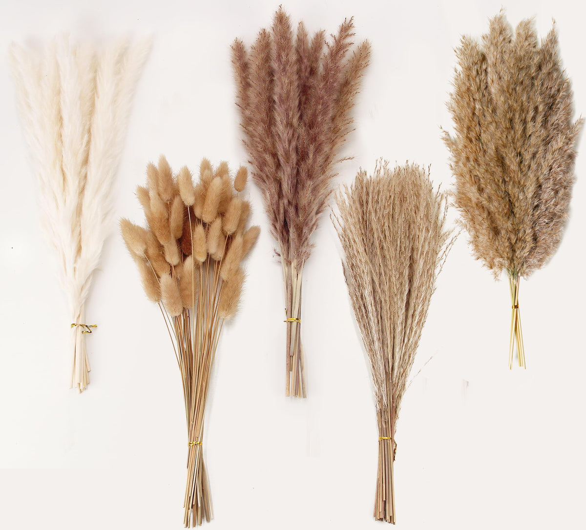 10 PCS 40" Tall Pampas Grass Stems in Natural Beige, Add a Boho Touch to Your Space—Pompas Grass Ideal for Floral Arrangements, Floor Vases, Weddings, and Creating a Bohemian Ambiance at Home.
