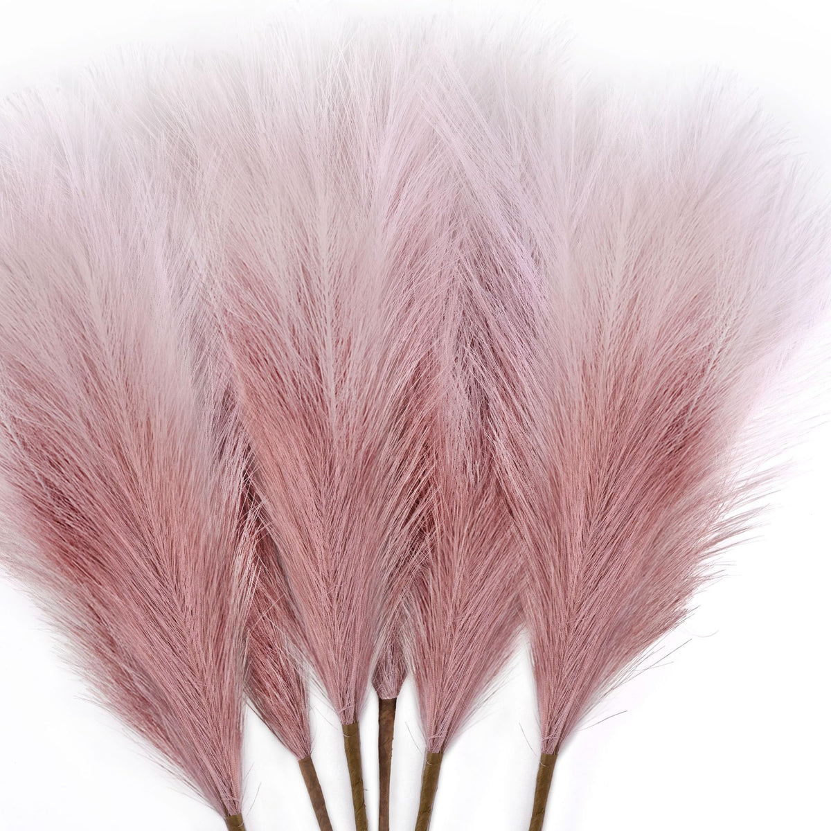 6 PCS Faux Pampas Grass Arrangement - 18"/45cm Artificial Fluffy Pompous Grass Stems for Boho Chic Home and Wedding Decor (Sage Green Gradient)