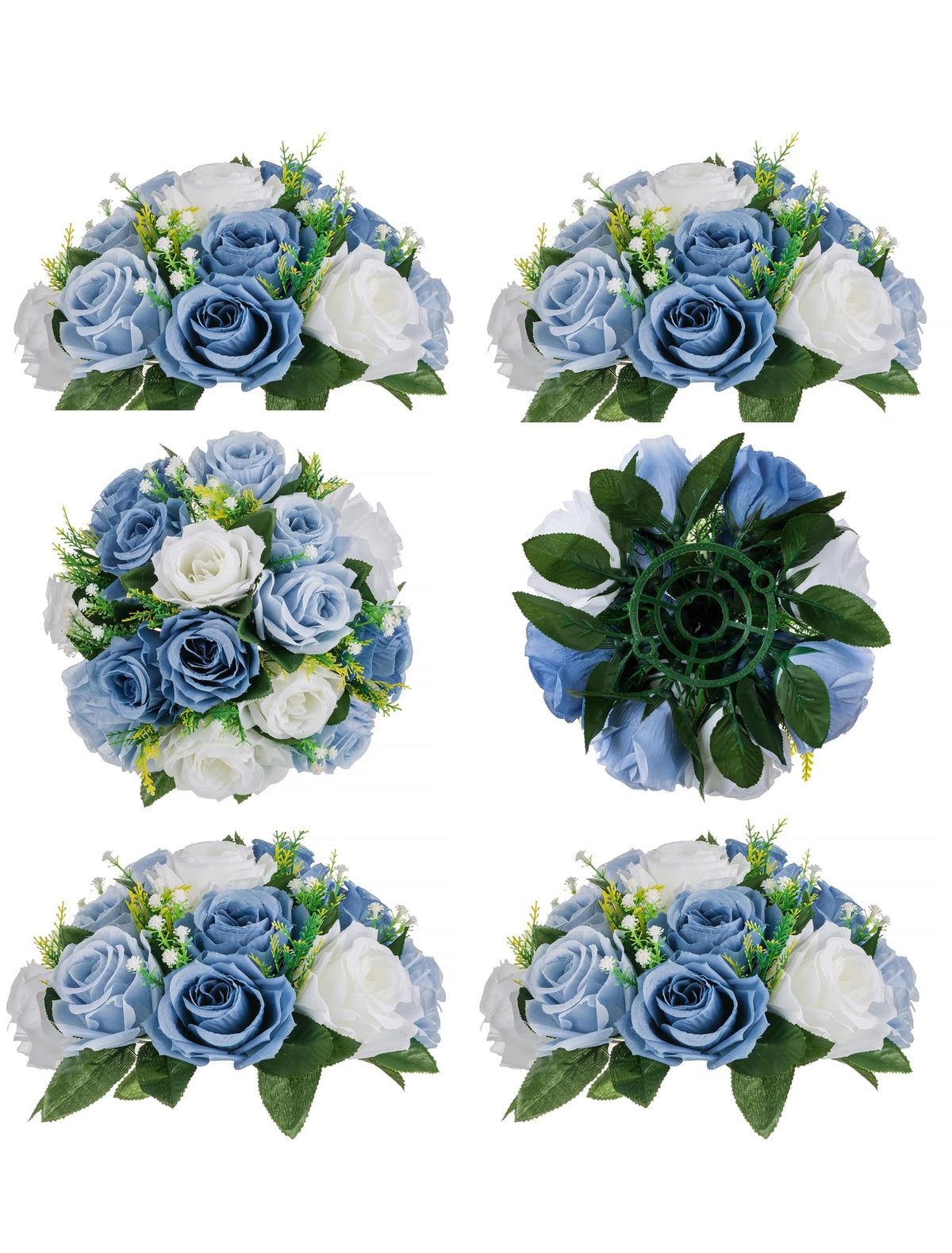 BLOSMON Dusty Pink Flower Centerpieces for Wedding: 10 Pcs, Faux Roses