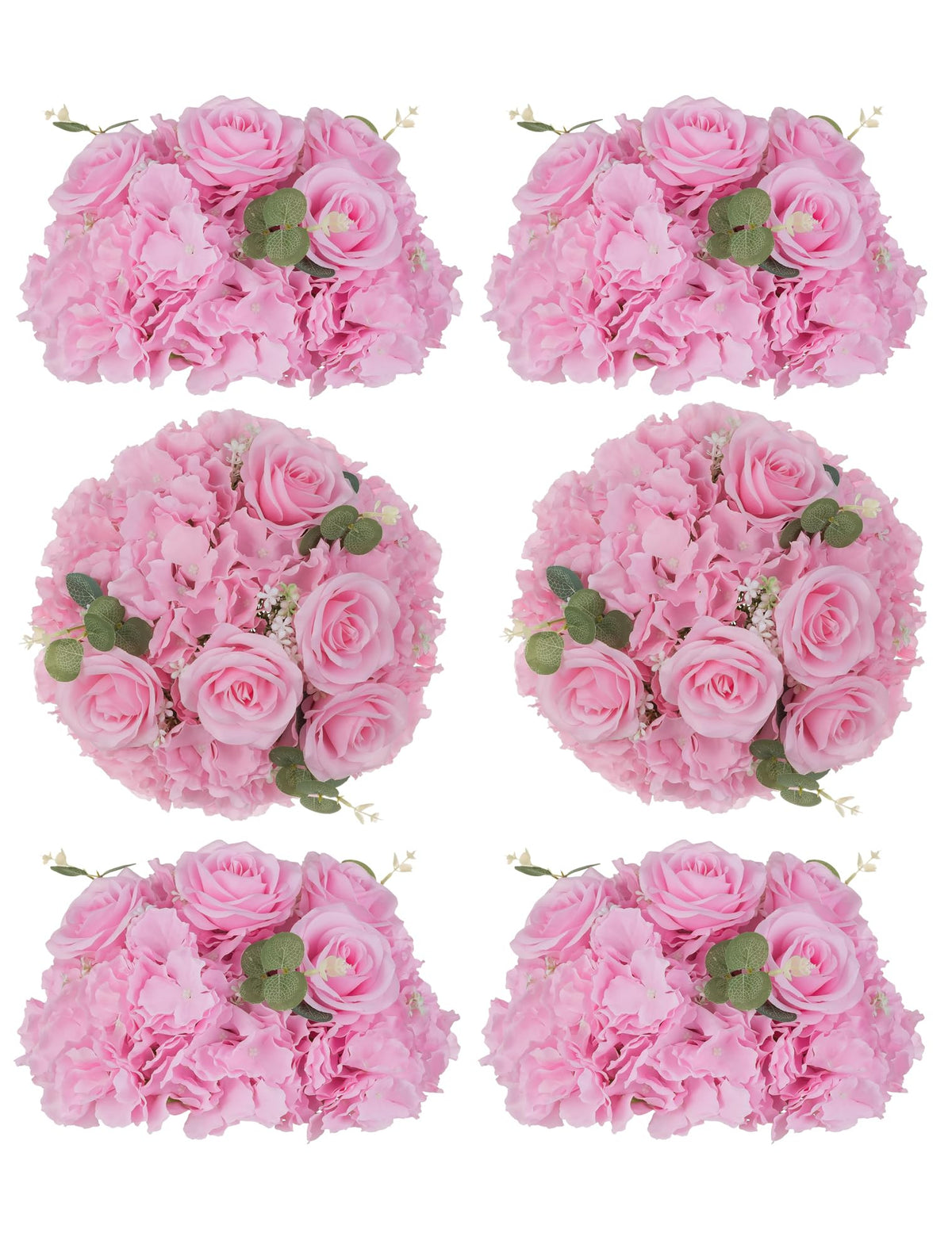 BLOSMON Wedding Flower Ball Centerpieces for Tables, 10 Pcs, White, Large