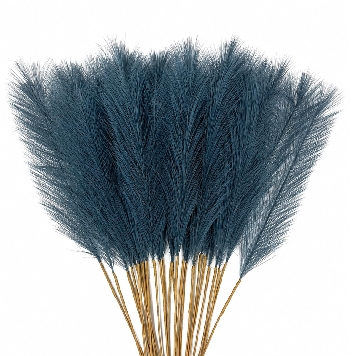 30 Pcs Pampas Grass Stems 21.7 Inches Fake Pampas Grass Artificial Flower Vase Filler for Boho Home Wedding Living Room Bathroom Wall Party Decor (Purple)
