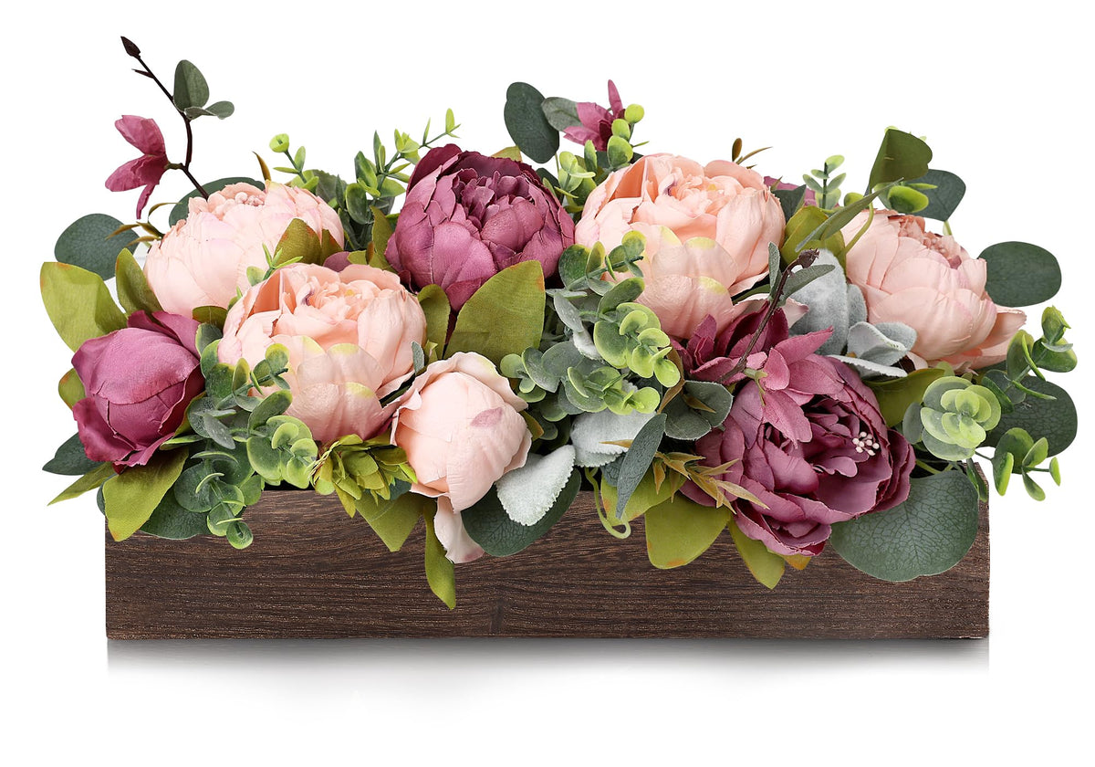 Pre-Made Table Centerpieces for Dining Table, 14'' - White