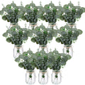 XunYee 10 Set Mason Jars for Centerpieces,White,Rose