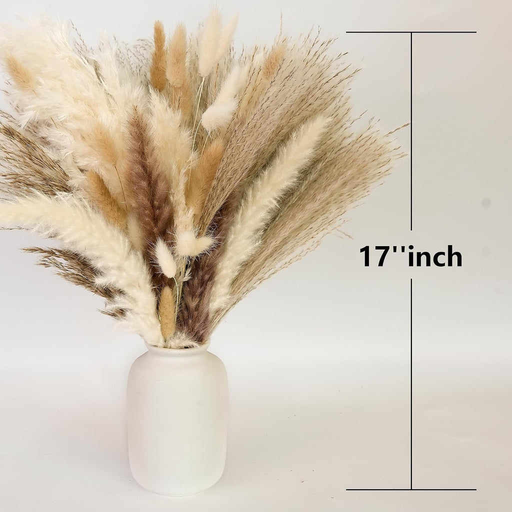 300 PCS Dried Pampas Grass Decor, Dried Flower Bouquets for Wedding, Home, Centerpiece Table, Modern Home, Western Living Room, Nurserie, Nursery, Boho Room, Beach, Women Office, and Boho Decor