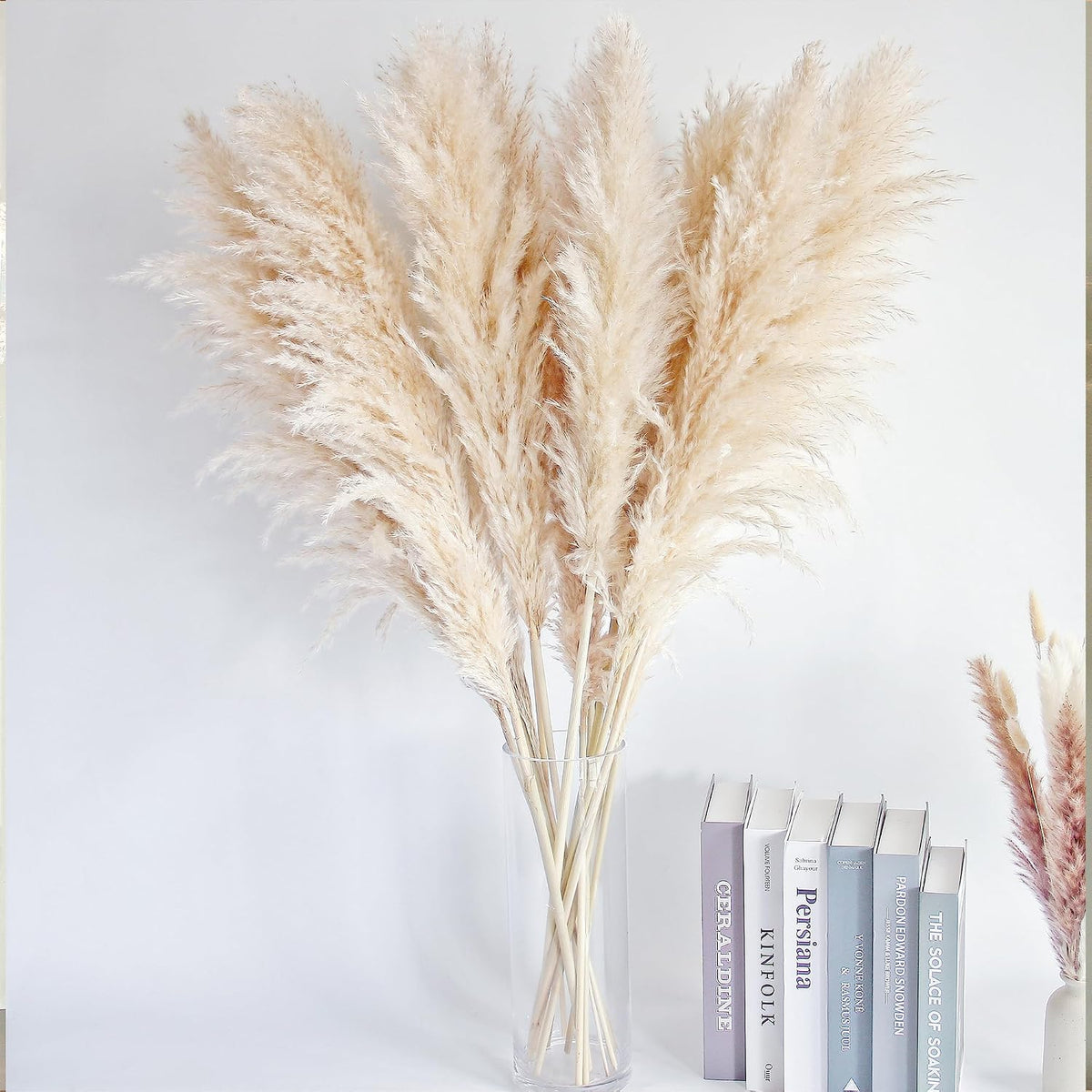 40" inch 40 Stems Natural Pampas Grass Decor Tall, pompas Grass, Tall Pampas Grass for Wedding, Party, Farmhouse, Boho Home Decor