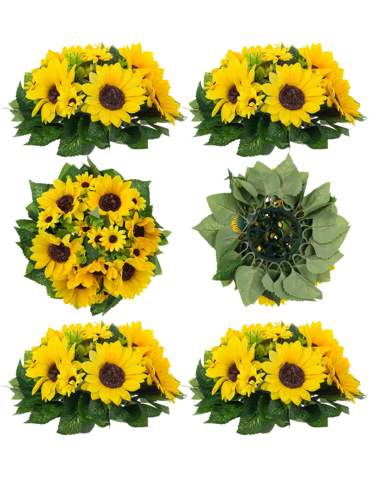 BLOSMON Faux Flower Centerpieces for Wedding Tables, 10 Pcs, Crimson Red