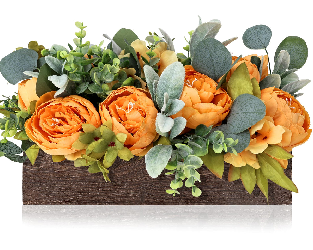 Pre-Made Table Centerpieces for Dining Table, 14'' - White