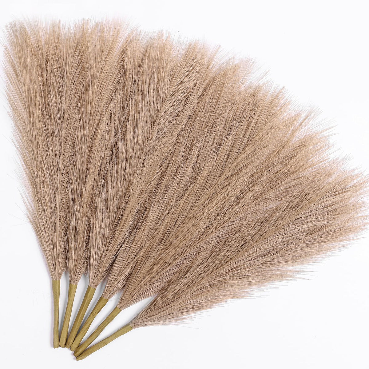 UREYMX Faux Pampas Grass Decor 17.7 Inch 30pcs, Artificial Pampas Grass Fluffy Home Decor, Short Vase Room Decor pompous Grass Flower Arrangement for Boho Home Wedding Decoration (Black,White,Grey)